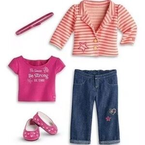 American girl doll bright stripes outfit